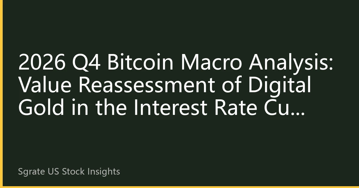 2026 Q4 Bitcoin Macro Analysis: Revaluation of Digital Gold in the Interest Rate Cycle and New Market Landscape